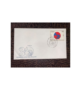 1988 CUBA FDC 30. AN. PROBLEMA DE LA PAZ Y DEL SOCİALİSMO