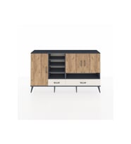 Arges Konsol 8 Raflı 2 Çekmeceli 3 Kapaklı 176x30x99 Antrasit-Çam/Aytaşı