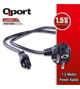 QPORT Q-POWY1.5 1.5MT NOTEBOOK POWER KABLO
