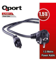QPORT Q-POWY1.5 1.5MT NOTEBOOK POWER KABLO