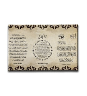 Ayet-el Kürsi-Bereket-Nazar Ayeti  Ayetli Kanvas Tablo AYY124