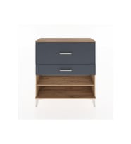 Arges Şifonyer Tek Raflı 2 Çekmeceli 88x30x96 Çam-Antrasit