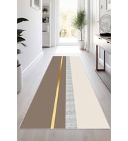Bej Gold Kaymaz Taban Modern Kesme Rulo Yolluk Halı VH014