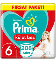 Prima Külot Bez Fırsat Paketi 6 Beden 4x52 208 Adet