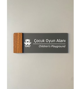 Yönline Wooden Serisi Çocuk Oyun Alanı Yönlendirme Levhası