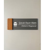 Yönline Wooden Serisi Çocuk Oyun Alanı Yönlendirme Levhası