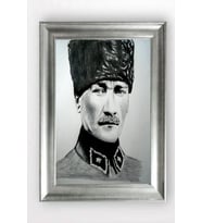 Gümüş Çerçeveli Atatürk Tablo cv991
