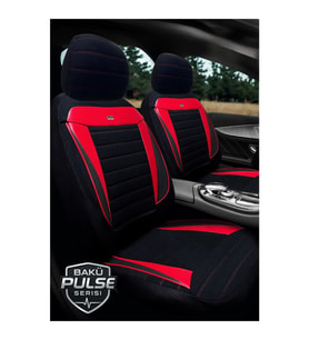 Citroen C-Elysee Access Sedan 2012-2017 Uyumlu Tegin Pulse Serisi Raşel Siyah Kırmızı Koltuk Kılıfı