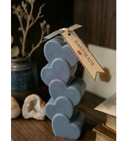 Mumelia Candles Kalp Kalbe Form - Doğal Soya Dekoratif Mum - Mavi