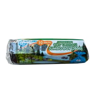 Yener Endüstriyel Jumbo Çöp Torbası Poşeti - 2 Kat - Siyah - 500 Gr. - 80x110 Cm. -10 Adetlik 1 Rulo