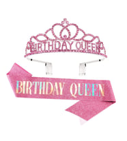 AEC Party Doğum Günü Tacı, Birthday Queen Doğum Günü Tacı ve Kuşak BD6900 (Pembe)
