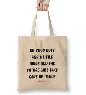 Andrew Carnegie Quotes - Entrepreneurs Motivation İnspiration Success Work Gifts Bez Çanta Uzun Saplı