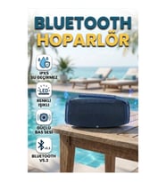 IPX5 Suya Dayanıklı LED Işıklı Taşınabilir Bluetooth Hoparlör Stereo Ses Deneyimi
