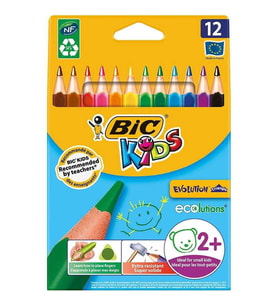 Bic Evolution Üçgen Jumbo Kuru Boya 12'li