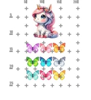 Yenilebilir Şeker Kağıt Unicorn Temalı Pasta Süsleme