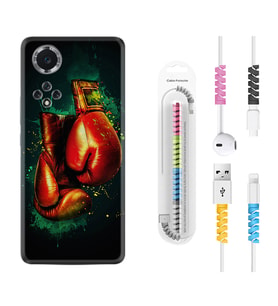 Huawei Nova Y70 Y90 Nova 9 SE  Kılıf Kablo Koruma Spiral Silikon Boks Eldiveni 1763