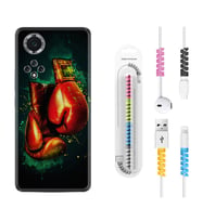 Huawei Nova Y70 Y90 Nova 9 SE  Kılıf Kablo Koruma Spiral Silikon Boks Eldiveni 1763