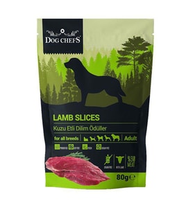 Dog Chefs Lamb Slices 80 gr (Kuzu Etli Dilim Köpek Ödülü)