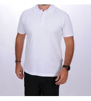 Polo Yaka Tshirt Beyaz (Renksiz)