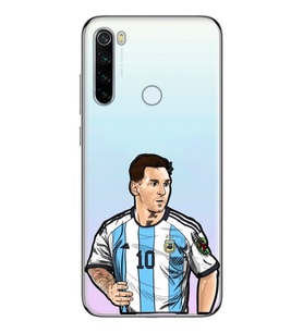 Redmi Note 8 Uyumlu Lionel Messi Desenli Şeffaf Telefon Kılıfı
