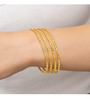 Kristal Model 7,50 gr Gümüş 22 Ayar Altın KaplamaAjda Bilezik