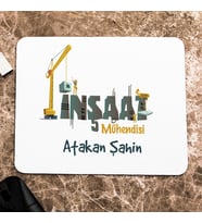 İnşaat Mühendislerine Hediye Kişiye Özel Mousepad Mouse Pad - Fare Altlığı (Karışık)