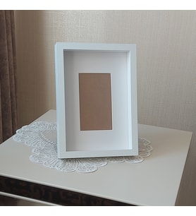 21x30 cm Verda Anı Çerçevesi-Derin Anı Çerçevesi 4,5 cm derin Ahşap Özel Kaplama Çerçeve