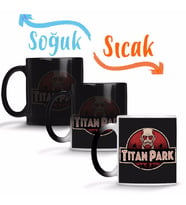 Attack On Titan Titan Park Sihirli Kupa Bardak Porselen