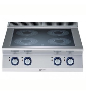 Electrolux Professional Endüstriyel 4 Zonlu Set Üstü Endüksiyon Ocak, Her Zon 5 Kw, 9 Güç Kademesi, Derinlik 730 Mm - 800 Mm E7INEH400P