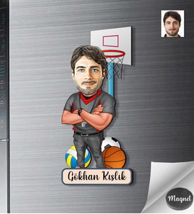 Kişiye Özel Bedeneğitimi Öğretmeni Erkek Ahşap Magnet -1