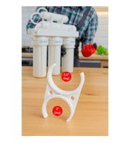 Su Arıtma Cihazı Çift Taraflı Filtre Kelepçesi 2" x 2,5" inç Klips (5 Adet) (Siyah - Beyaz)
