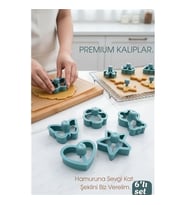 6'Lı Tasarım Kurabiye Kalıbı Seti 722554