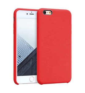 Apple iPhone 6 Plus İnce Mat Silikon Kılıf Kırmızı