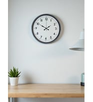 36 Cm Gri Dekoratif Duvar Saati