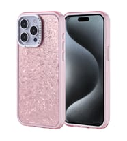 Apple iPhone 15 Pro Max Uyumlu Kılıf Taşlı Tasarımlı Zore Kapi Kapak (Pembe)