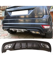 Ford Focus 2 HB Difüzör Difizör Siyah + Kare Egzoz Görünüm C Tip 2004 - 2010