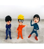 Naruto Shippuden Anime Figür Karakter Rock Lee Naruto Uzumaki Gaara 3’lü Oyuncak Seti