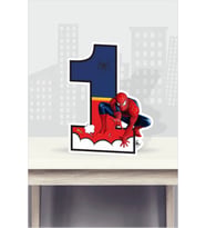 Spiderman Örümcek Adam Temalı Ayaklı Rakam Pano - 1 Yaş (40 cm)
