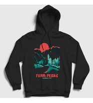 Presmono Unisex Siyah Welcome To Twin Peaks Kapüşonlu Sweatshirt 494080tt