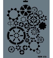Rich New Seri N-173 Stencil 35x25 cm