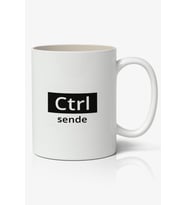 CTRL sende Yazılı Baskılı Kupa Bardak - Baskılı Kahve Kupa Bardak