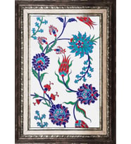 Armada Çini 25x40 Cm SP 405 Desenli İznik Çini Pano Lale Karanfil (2)