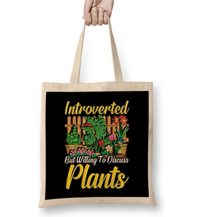 Cute Introverted But Willing To Discuss Plants Bez Çanta Uzun Saplı