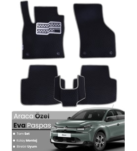 CİTROEN E-C4X ELEKTRİKLİ (2023-2024) Uyumlu EVA Paspas Tam Set–Araca Özel,Su Geçirmez