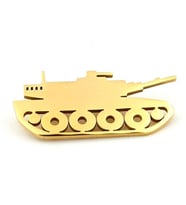 Tank Savaş Palet Güç Drienç Savunma Sembolü Sarı Paslanmaz Çelik Broş Rozet RZ343