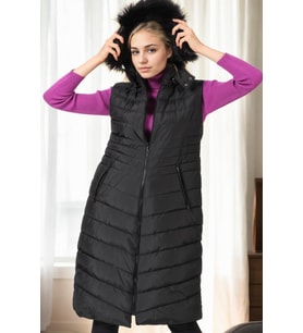 Z6752 DEWBERRY BAYAN YELEK-SİYAH-1