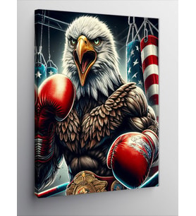 Kanvas Tablo Amerikalı Boksör Kartal