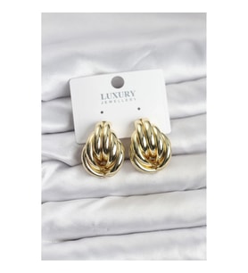 Mey İthalat® Pirinç Gold Renk Vintage Kadın Küpe