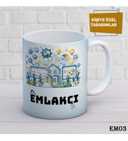 Emlakçı Temalı İsme Özel Kupa Bardak