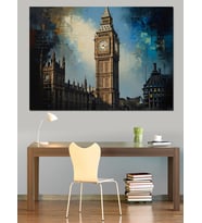 Londra'Nın Simgesi Tarihi Big Ben Dekoratif Kanvas - Mdf Ahşap Tablo
